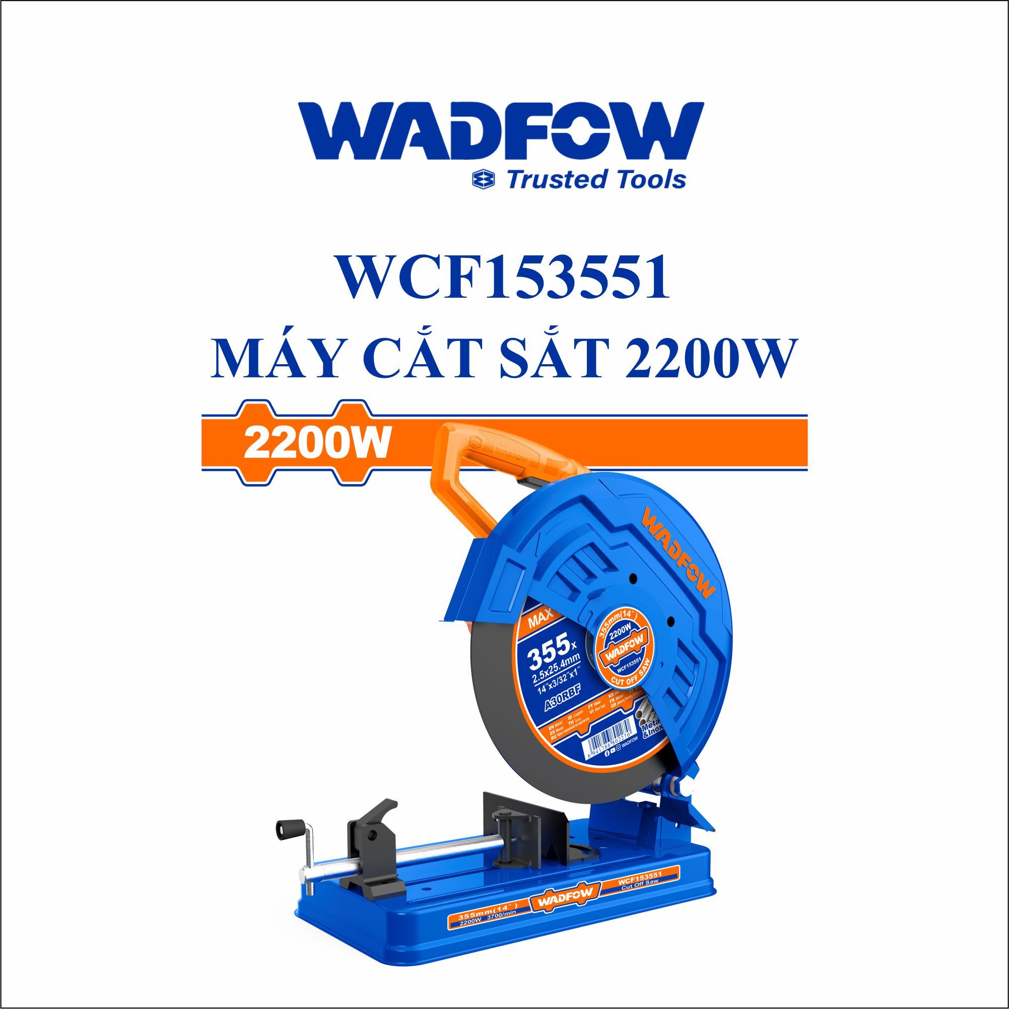  Máy cắt sắt 2200W WADFOW WCF153551 