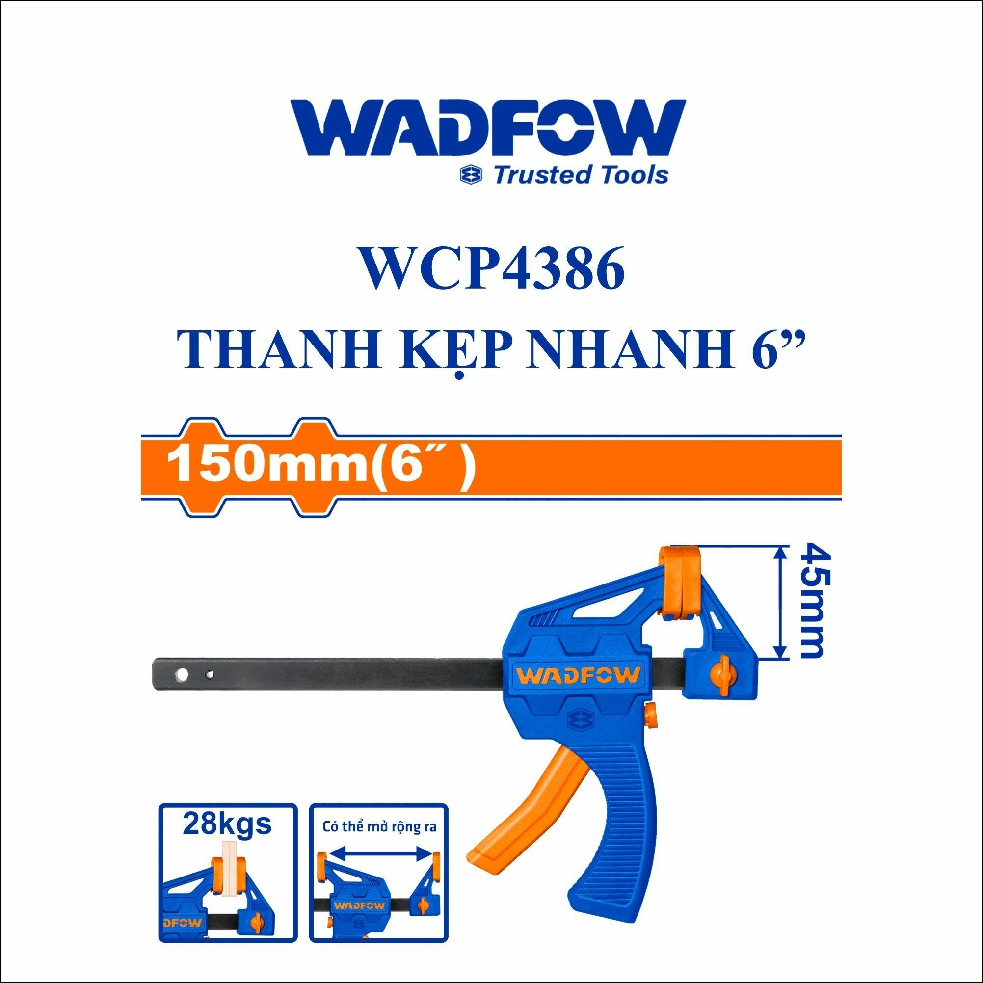  Thanh kẹp nhanh 6 Inch WADFOW WCP4386 