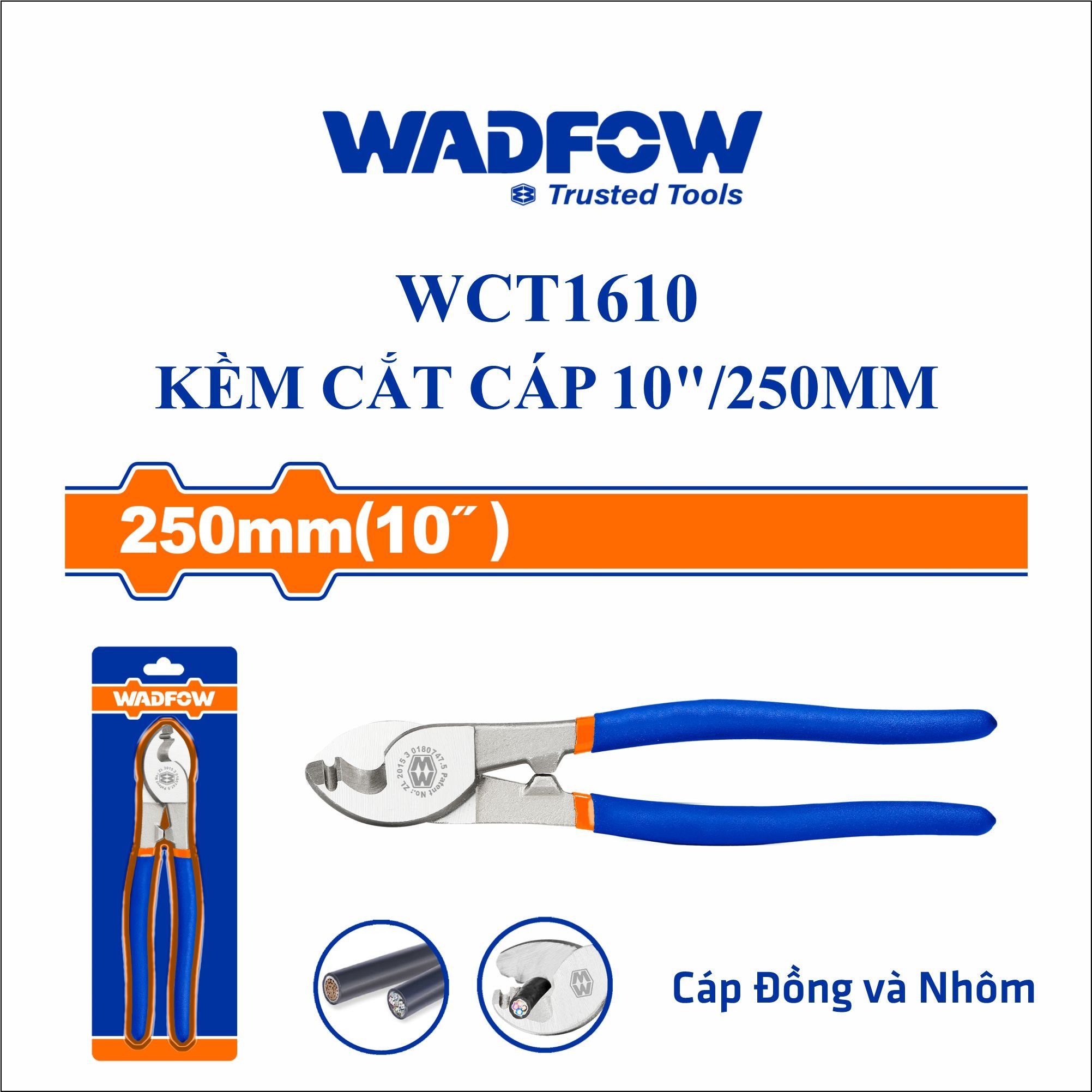  Kìm cắt cáp 10 Inch/250mm WADFOW WCT1610 