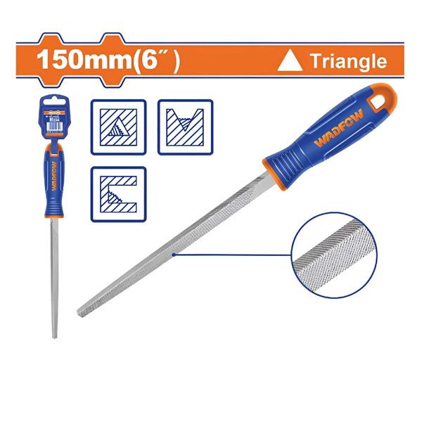  Giũa thép tam giác 6 inch/ 150mm WADFOW WFE7856 