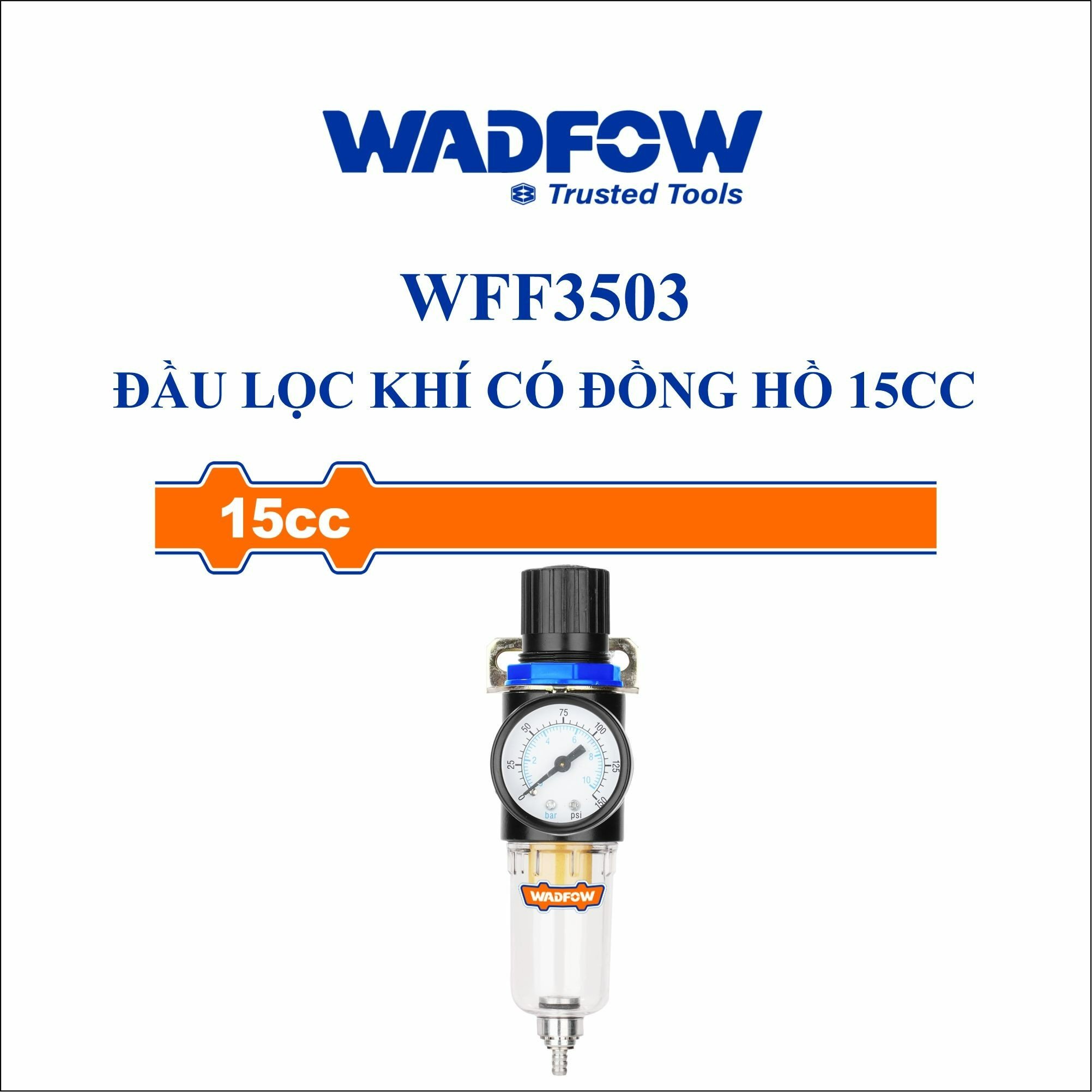 Đầu lọc khí có đồng hồ 15cc WADFOW WFF3503