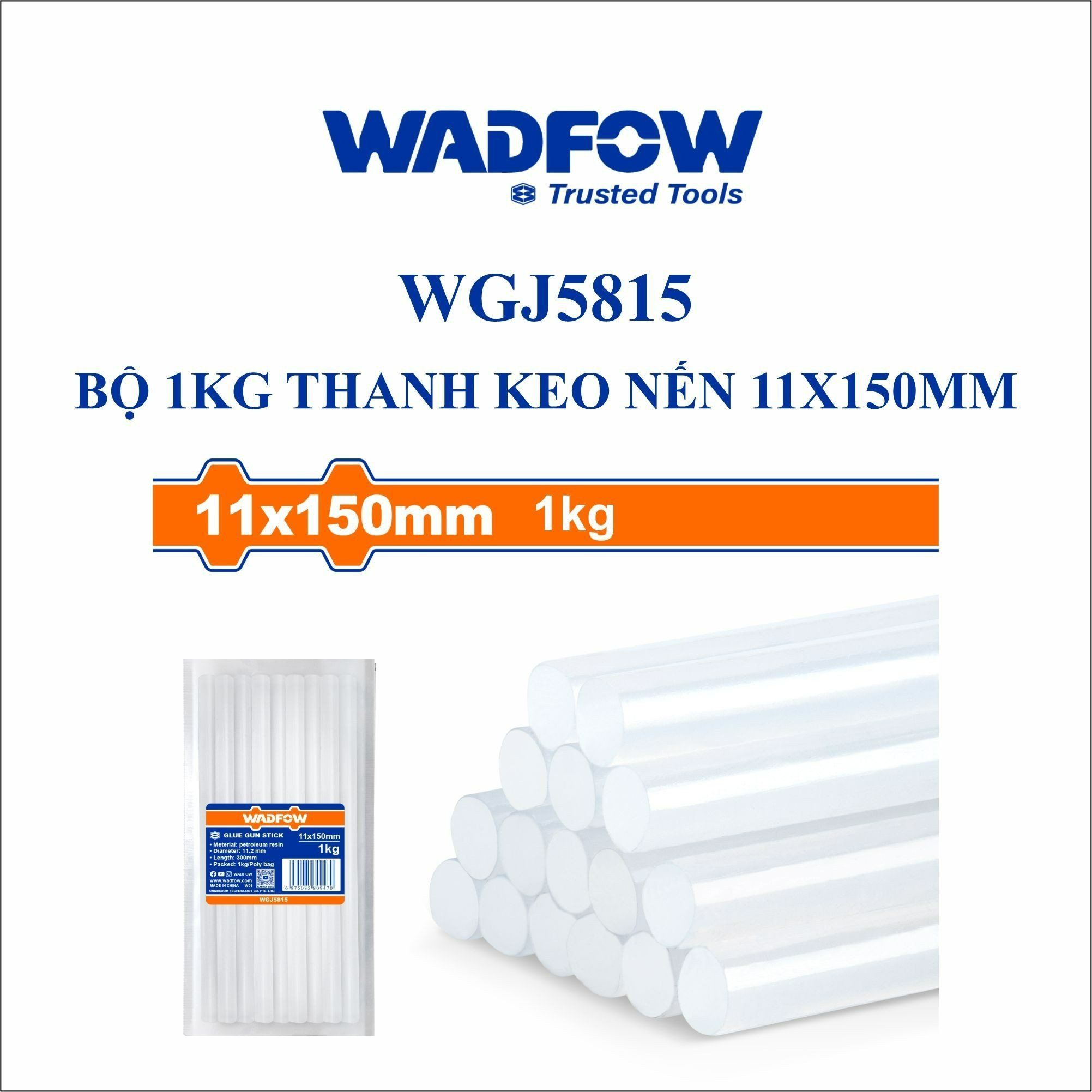  Bộ 1Kg thanh keo nến 11x150mm WADFOW WGJ5815 