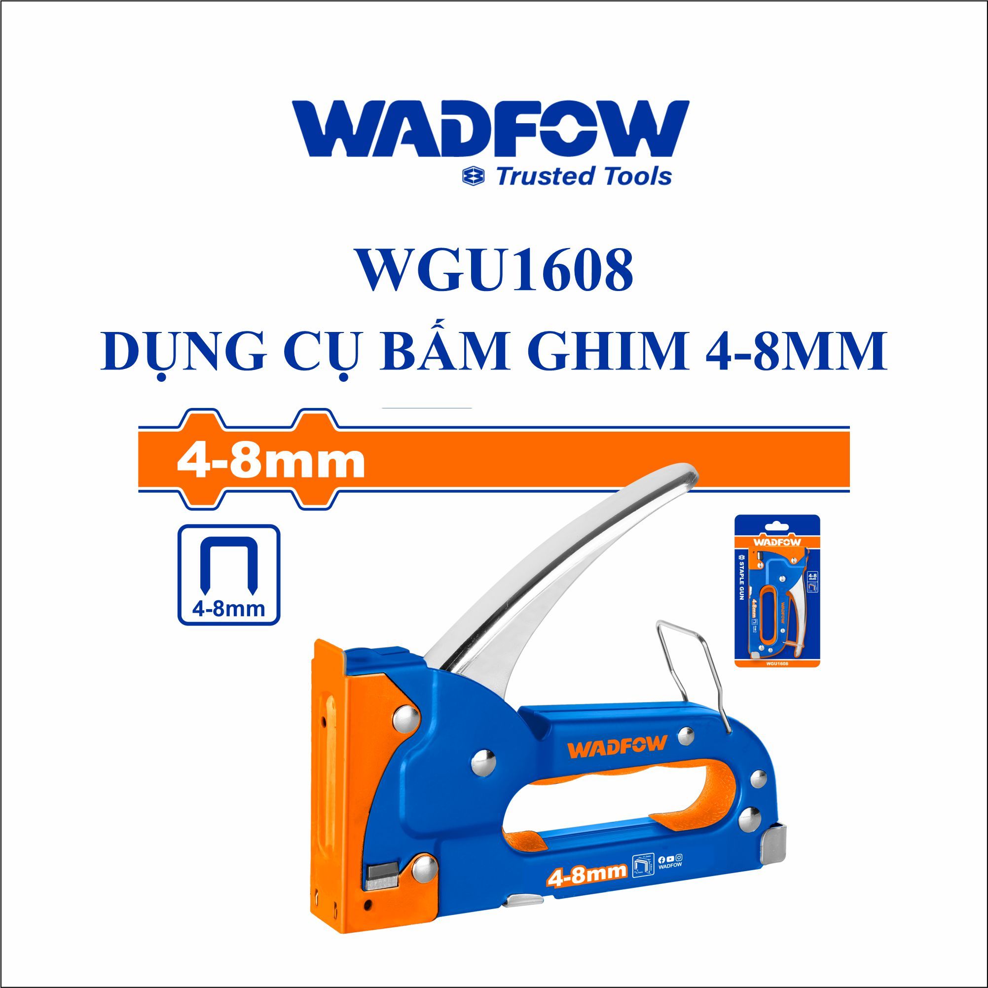  Dụng cụ bấm ghim 4-8mm WADFOW WGU1608 