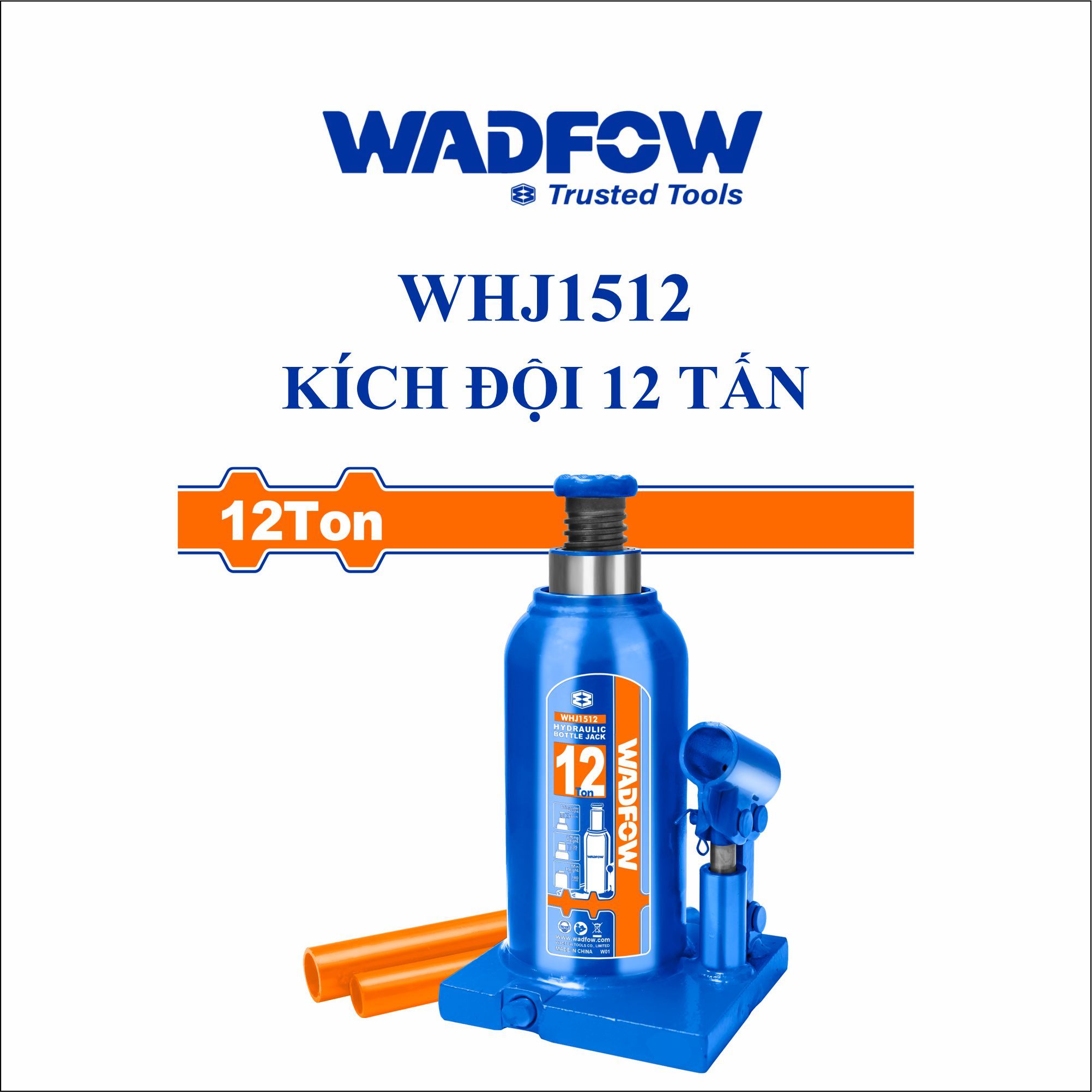  Con đội thủy lực 12 tấn WADFOW WHJ1512 