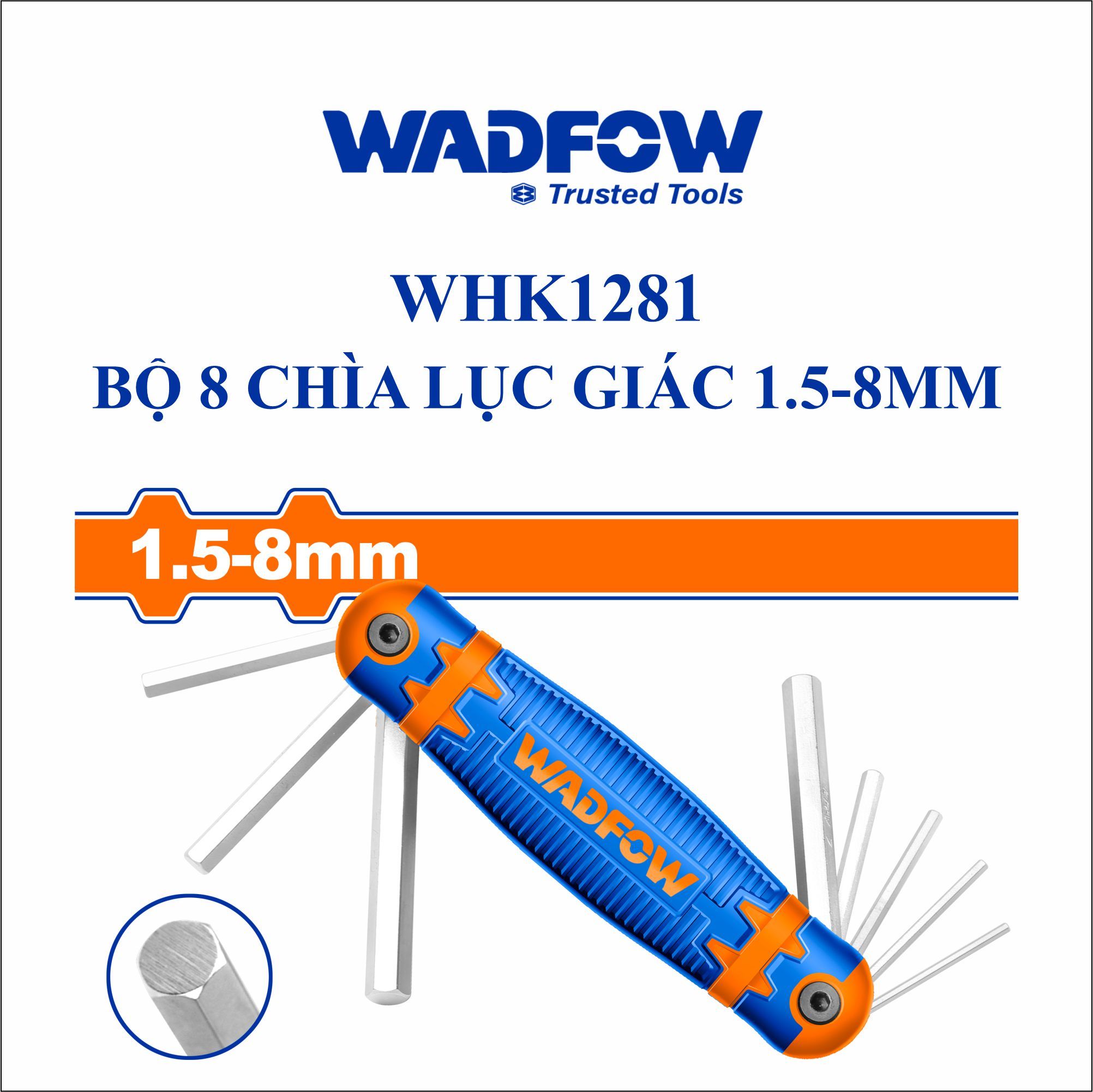  Bộ 8 chìa lục giác 1.5-8mm WADFOW WHK1281 