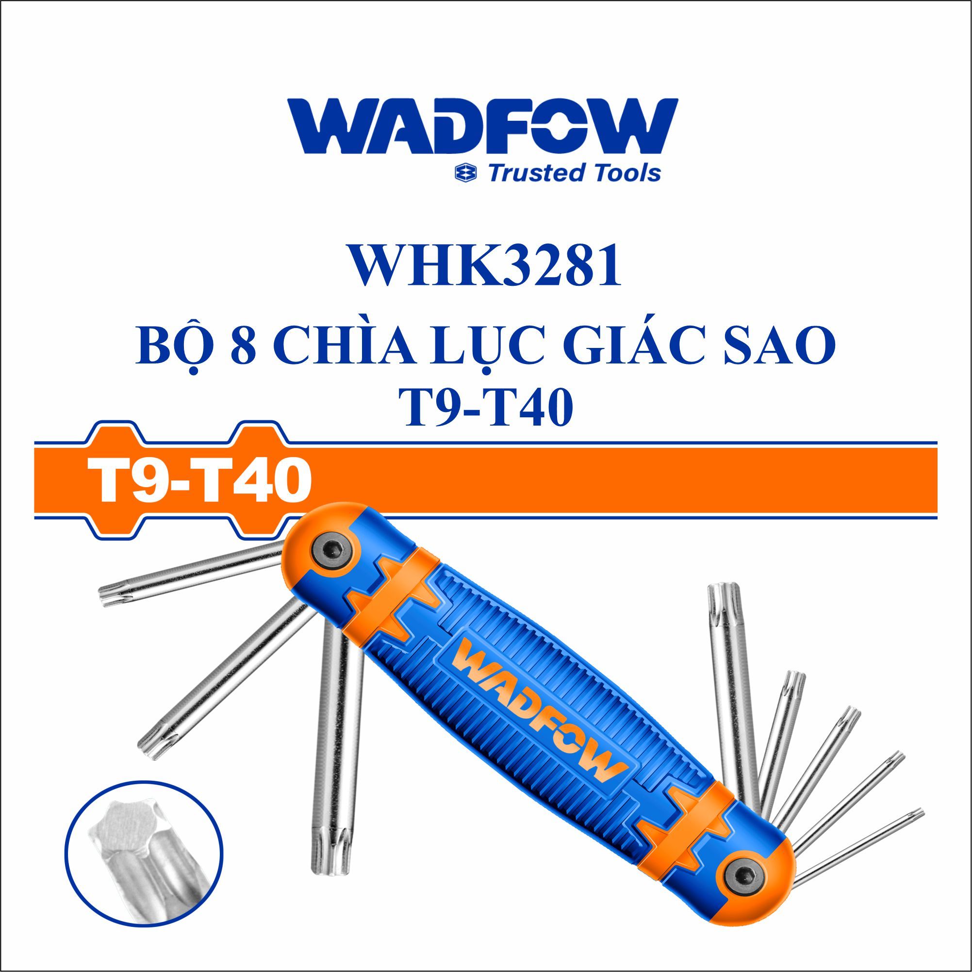  Bộ 8 chìa lục giác sao T9-T40 WADFOW WHK3281 