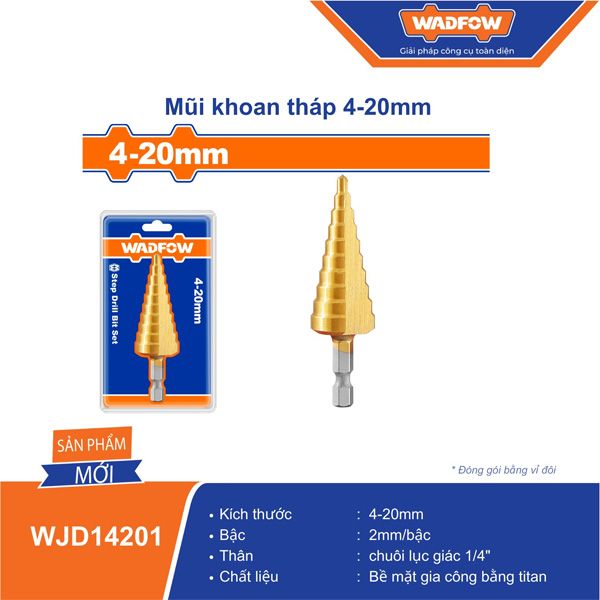  Mũi khoan tháp 4-20mm WADFOW WJD14201 