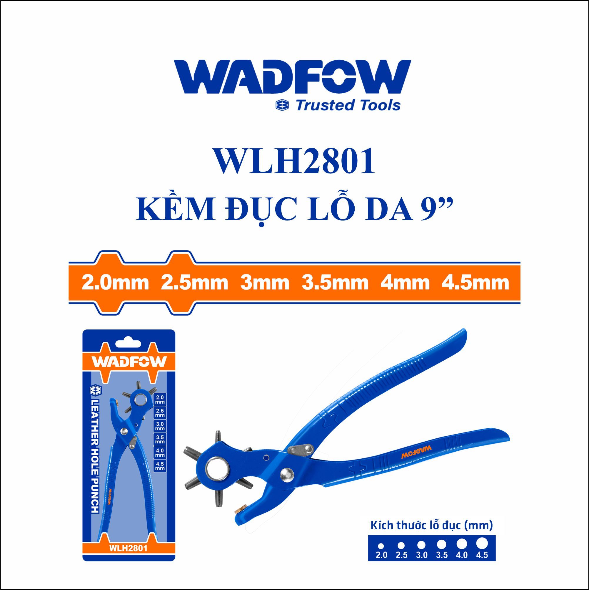  Kìm đục lỗ da 9 Inch WADFOW WLH2801 