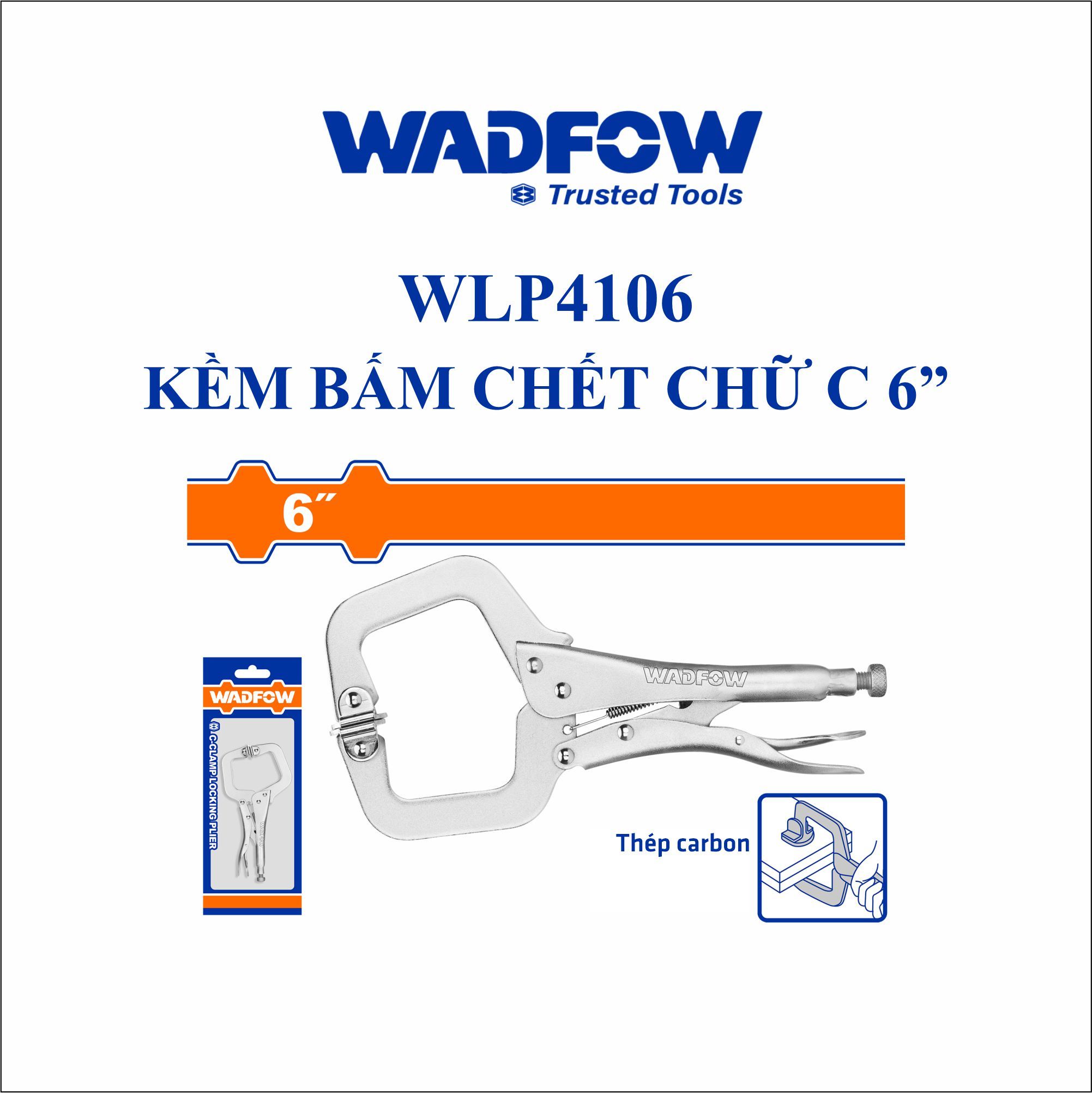  Kìm bấm chết chữ C 6 Inch WADFOW WLP4106 