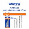 Bộ 5 mũi khoan bê tông WADFOW WMJ2K01