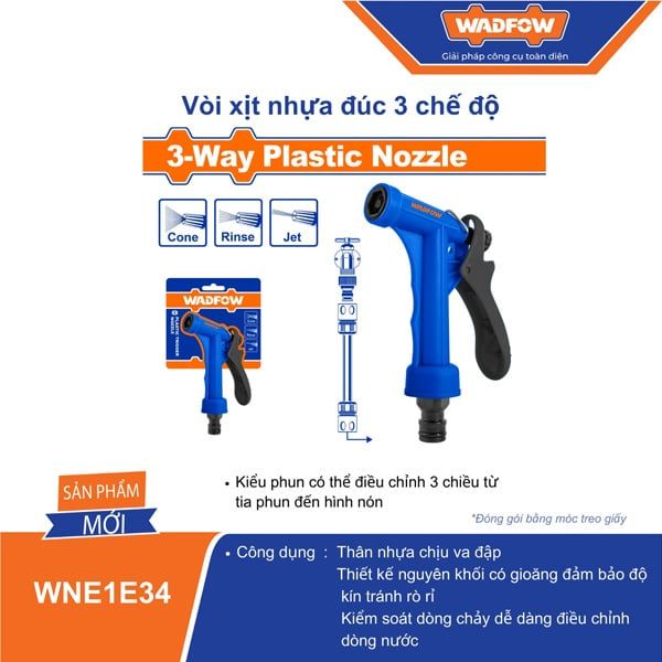 Vòi xịt nước 3 chế độ WADFOW WNE1E34 