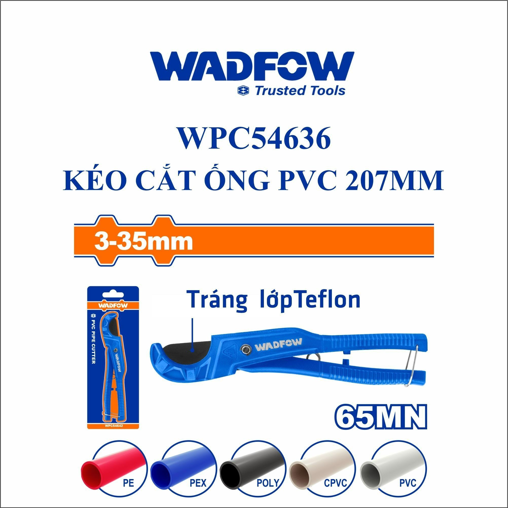  Kéo cắt ống PVC 207mm WADFOW WPC54636 
