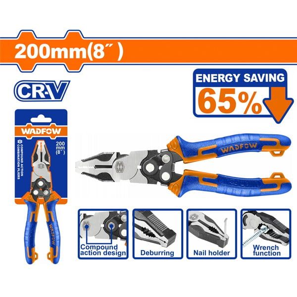  Kìm răng trợ lực 8 inch/200mm WADFOW WPL1768 