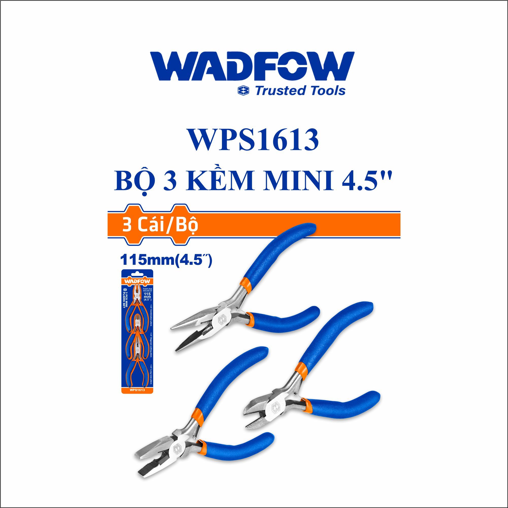  Bộ 3 Kìm mini 4.5 Inch WADFOW WPS1613 