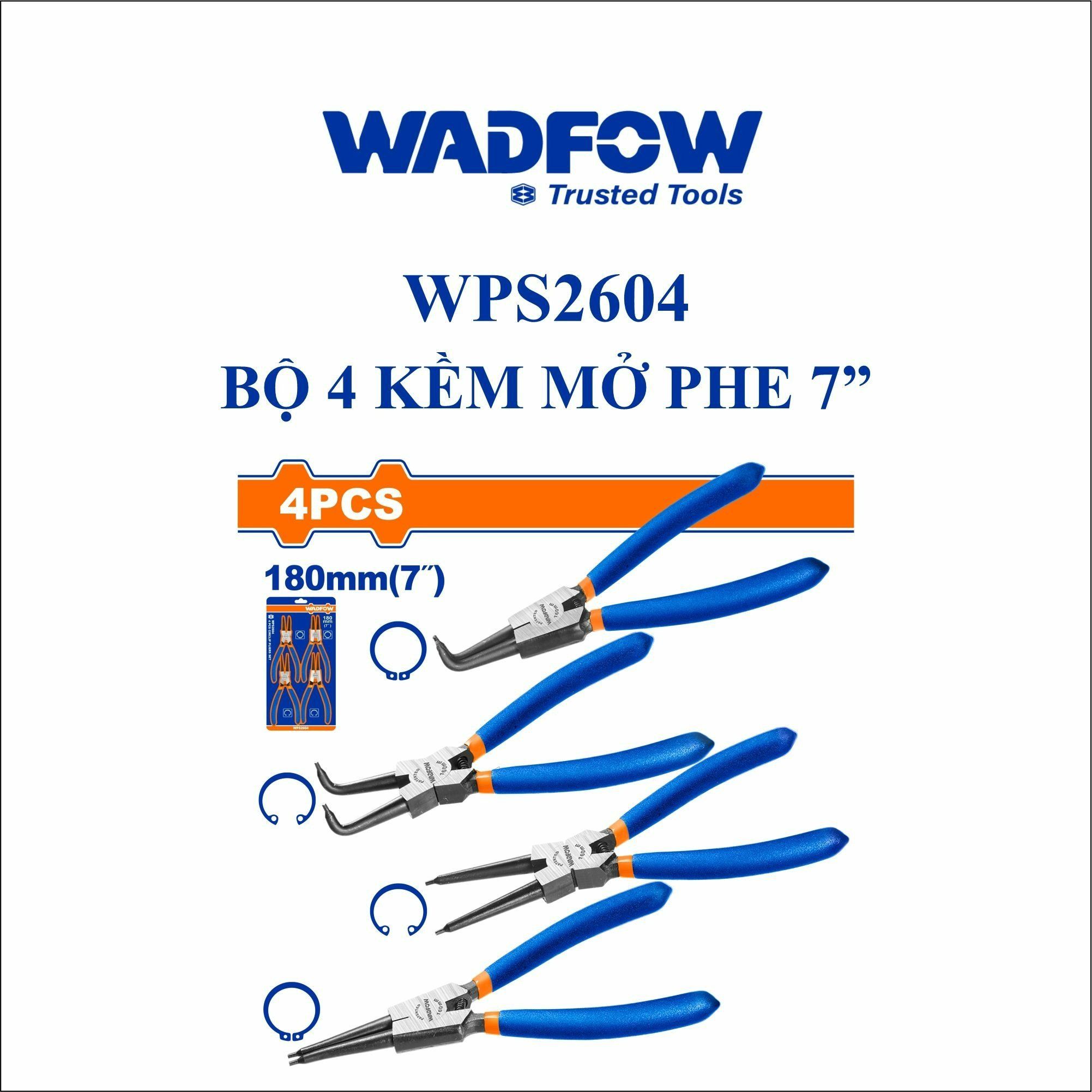  Bộ 4 Kìm mở phe 7 Inch WADFOW WPS2604 