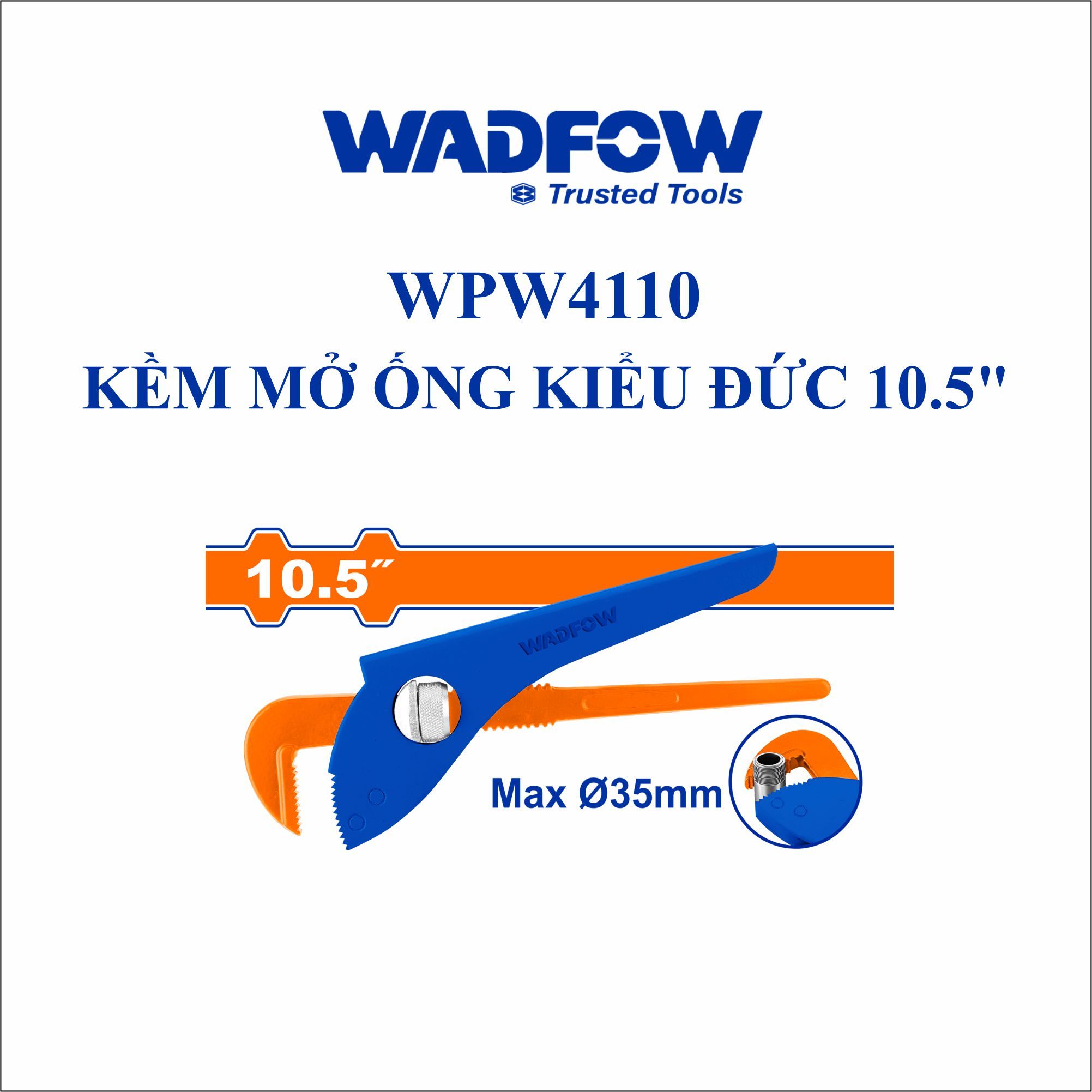  Kìm mở ống kiểu Đức 10.5 Inch WADFOW WPW4110 