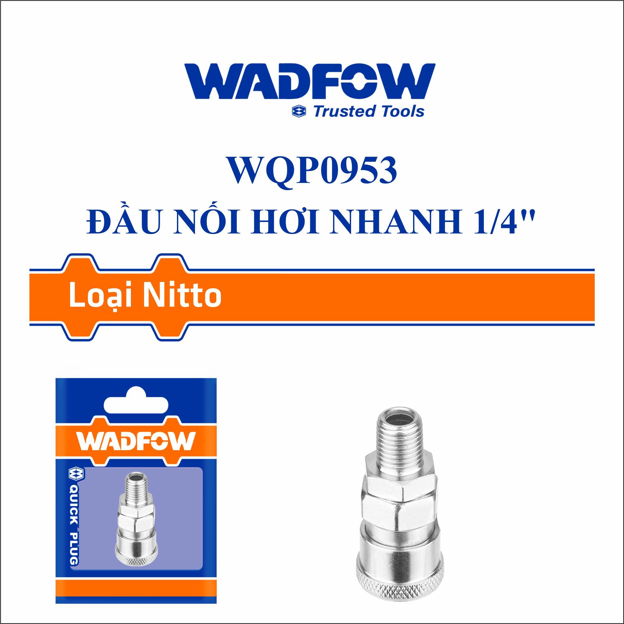  Đầu nối hơi nhanh 1/4 Inch WADFOW WQP0953 