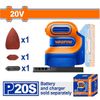 Máy chà nhám tam giác dùng pin 20V WADFOW WRAP5020
