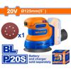 Máy chà nhám dùng pin 20V-125mm WADFOW WRAP5030