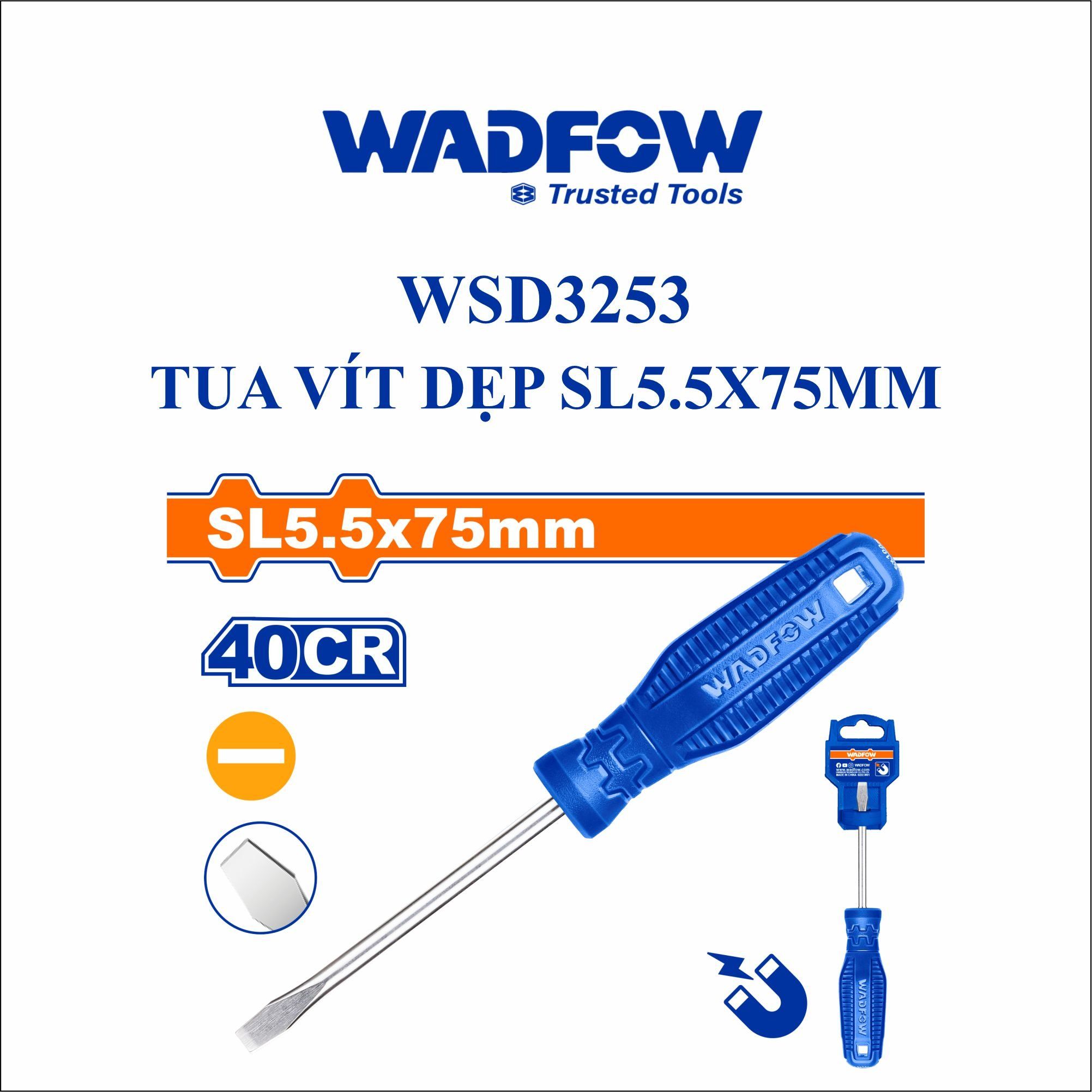  Tua vít dẹp SL5.5x75mm WADFOW WSD3253 