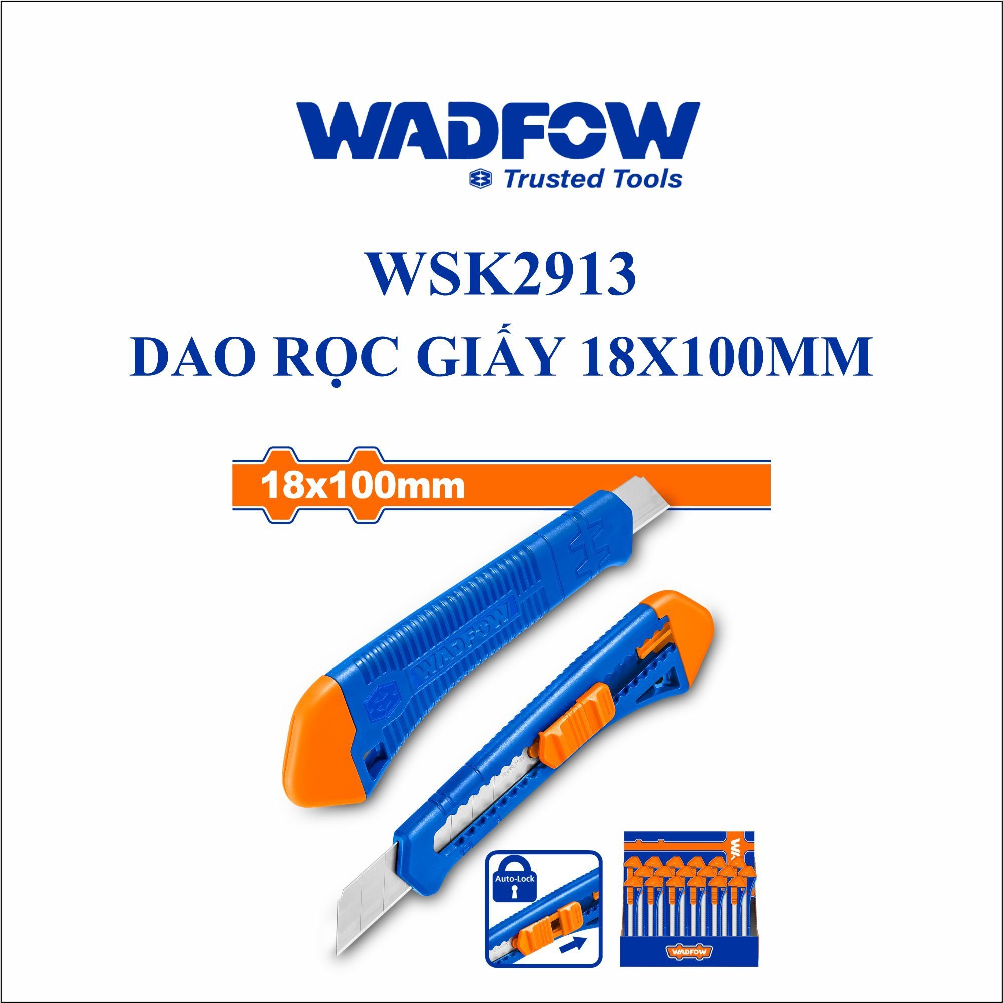  Dao rọc giấy 18x100mm WADFOW WSK2913 