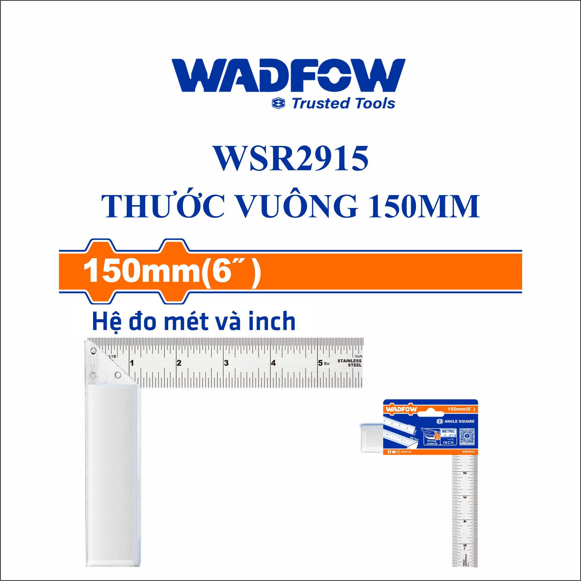  Thước ke góc vuông 150mm WADFOW WSR2915 