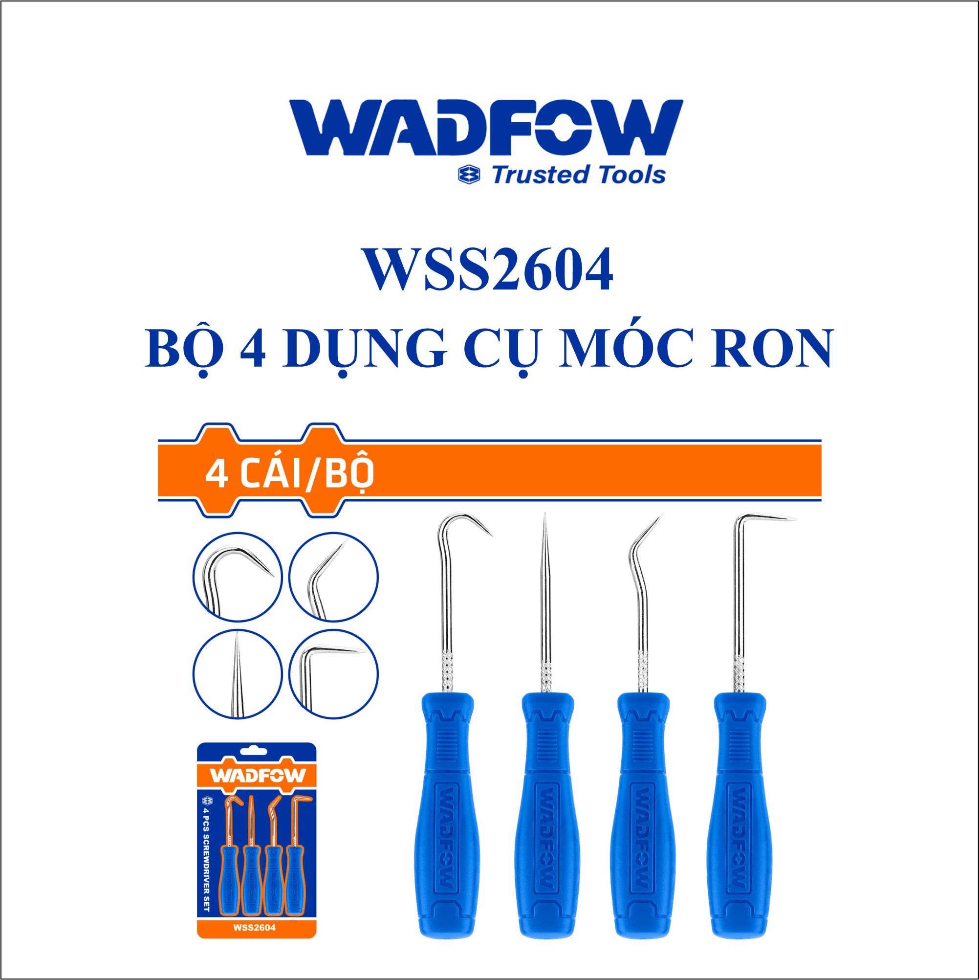  Bộ 4 dụng cụ móc ron WADFOW WSS2604 