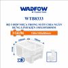 Bộ 3 Hộp nhựa trong suốt chia ngăn đựng linh kiện 150x105x80mm WADFOW WTB8333