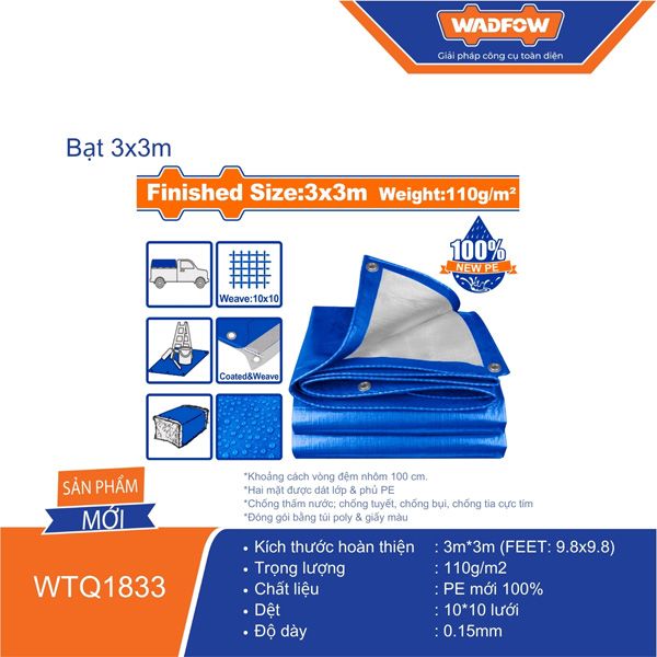  Bạt 3x3m WADFOW WTQ1833 