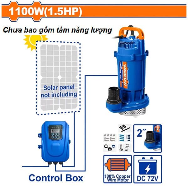  Máy bơm chìm năng lượng mặt trời 1100W WADFOW WWPQDC04 