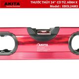 Thước thủy có từ, hình X 60cm Akita XBOL24M3 
