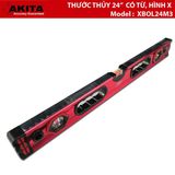  Thước thủy có từ, hình X 60cm Akita XBOL24M3 