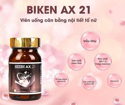 Viên uống nội tiết tố Biken AX 21 Placenta 90 viên - Nhật Bản