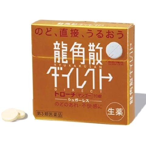 Viêm ngậm trị ho có đờm- viêm họng, tắt tiếng Ryukakusan Direct - Nhật Bản - 20  Viên