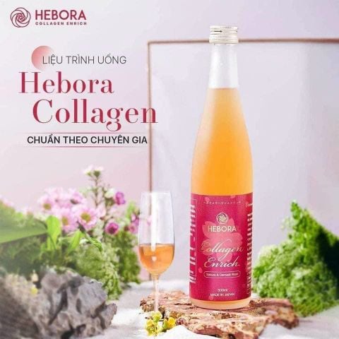 Hebora Collagen Enrich Damask Rose Water Nhật Bản 500ml