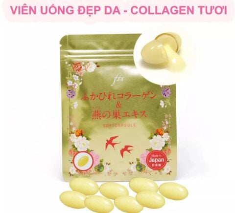 Viên uống Collagen tươi Soft Capsule Chiết xuất tổ yến - 30 viên - Nhật Bản