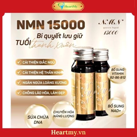 Nước Uống NMN Quattro Liquid 15000 Nhật Bản |  Hộp 10 Lọ x 30ml