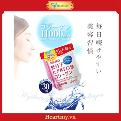 Collagen Acid Hyaluronic Orihiro 11000mg Dạng Bột Ngừa Lão Hoá | Túi 180gr