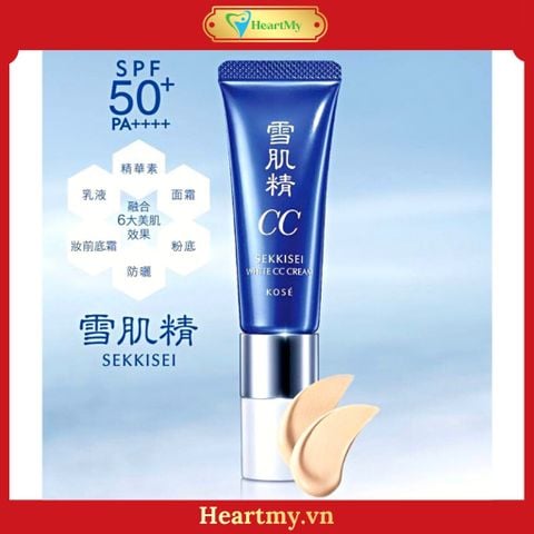 Kem Trang Điểm CC Kose Sekkisei White Cream SPF50+/PA++++, 02
