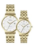  ĐỒNG HỒ TOPHILL TA039G.S2652 & TA039L.S2652 Cặp Máy quartz(pin) Kính sapphire 5ATM 