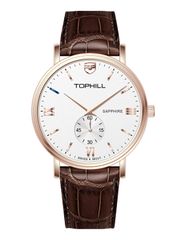 ĐỒNG HỒ TOPHILL TA057G.PZ3297 Nam máy quartz kính sapphire size 38mm 3ATM