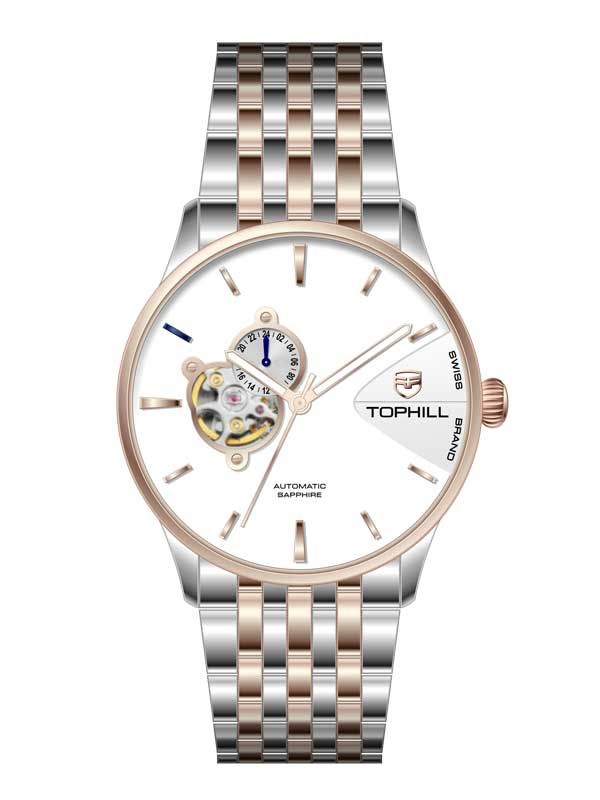 ĐỒNG HỒ TOPHILL TW083G.S7258 Nam Máy Automatic Kính sapphire Size 40mm 5ATM