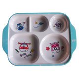 Khay Ăn Melamin Super Wings 4 NGĂN 28.8x20.8x2.7cm