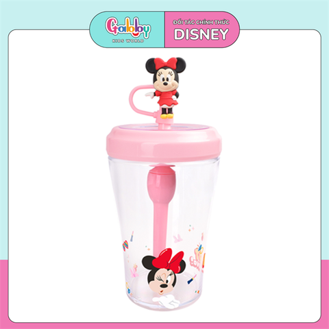 Ly Nuớc DISNEY 2 Lớp Có Ống Hút