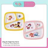 Khay Ăn Melamine Paw Patrol 3 Ngăn Chữ Nhật Thẳng