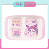 KHAY ĂN 3 NGĂN Melamin VUÔNG