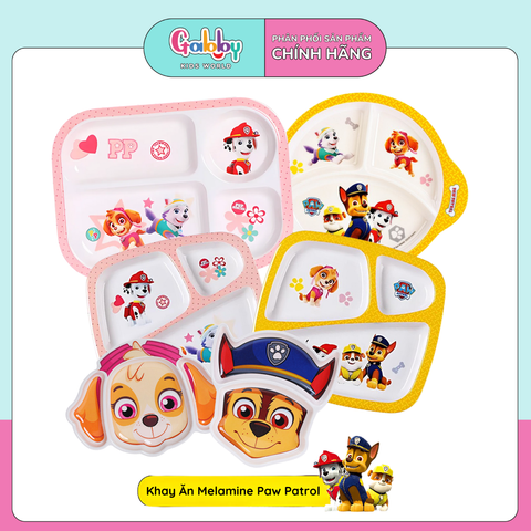 Khay Ăn Melamine Paw Patrol 3 Ngăn Chữ Nhật Thẳng