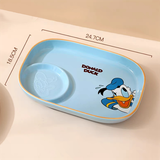 Khay sứ 2 ngăn chữ nhật Disney 24.5*18.5*3 cm
