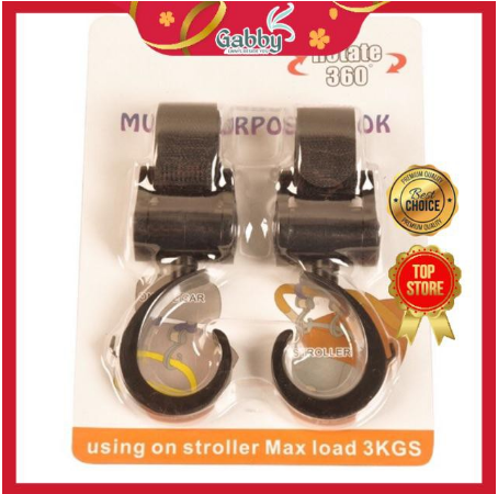 Móc treo xe đẩy Rotate - Đen