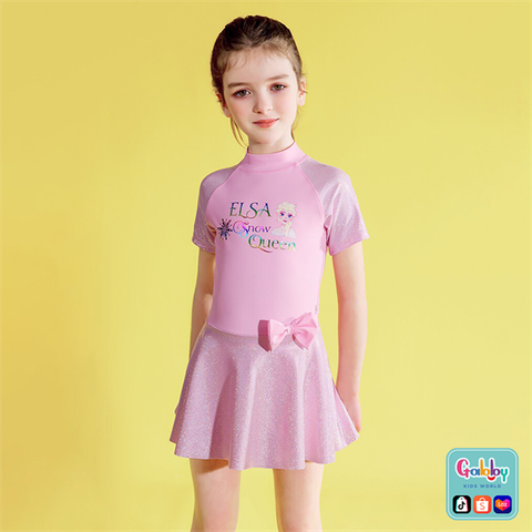 Bộ Đồ bơi liền Tay ngắn Váy Kim tuyến
